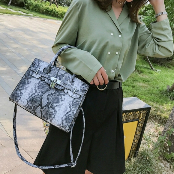 Patterned Shoulder Tote - Picture 2 of 2